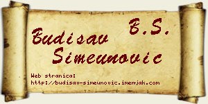 Budisav Simeunović vizit kartica